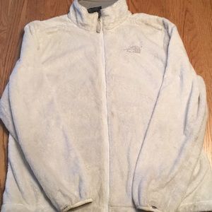 Women’s NorthFace fuzzy full zip jacket